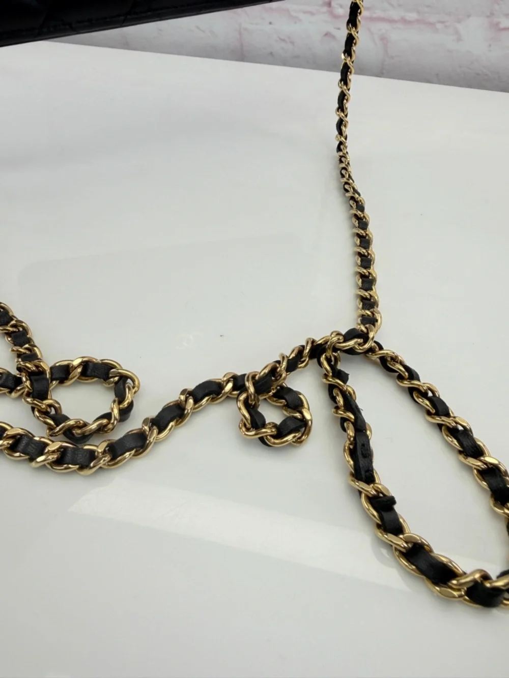 CHANEL Lambskin Quilted Enamel Coco Casino Wallet On Chain WOC Black